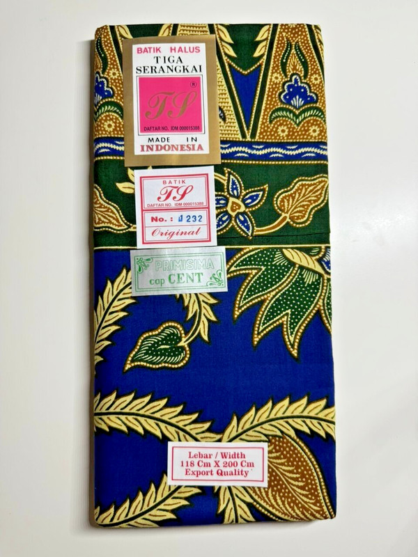 Kain Batik Vintage Original 100% From Indonesia. 1Pc BLUE Color Shipping DHL