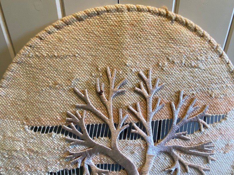Vtg 80s Don Freedman 34" Tree of Life Fiber Wall Art Sculpture Woven Post Modern gallery