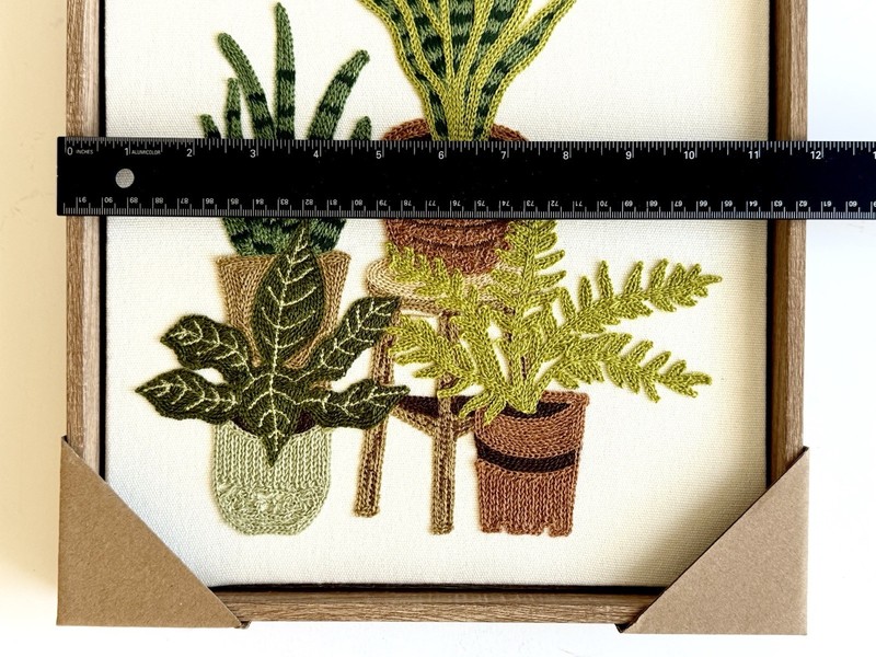 ⚜️New BP Home Textile Embroidered Woven Wall Art Houseplant Home Decor 15”x12” gallery