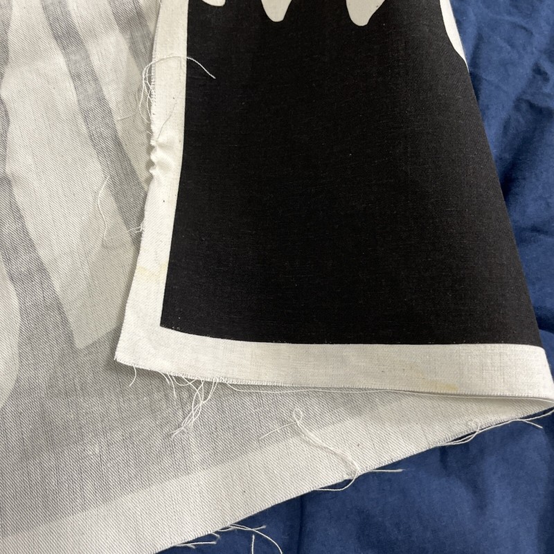 Vintage Screen Print Black Trees Cut For 18” Square Pillow Marushka Style Print gallery