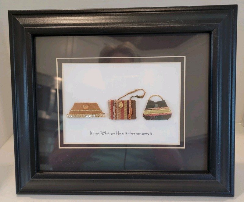 Jeweled Purse Art Matted & Framed 11 1/2 X 10 1/2 Picture