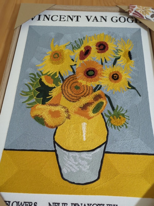 16" X 20" BP Home Textile Embroidery Woven Wall Art Van Gogh Sunflowers See Not gallery