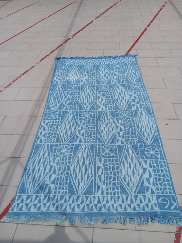 Bamileke Authentic Ndop heavy Textile Tapestry Cloth from Cameroon 114×55" gallery