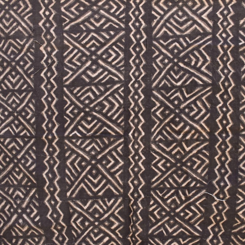 Bògòlanfini Black Mudcloth Textile Mali 55x32 inch