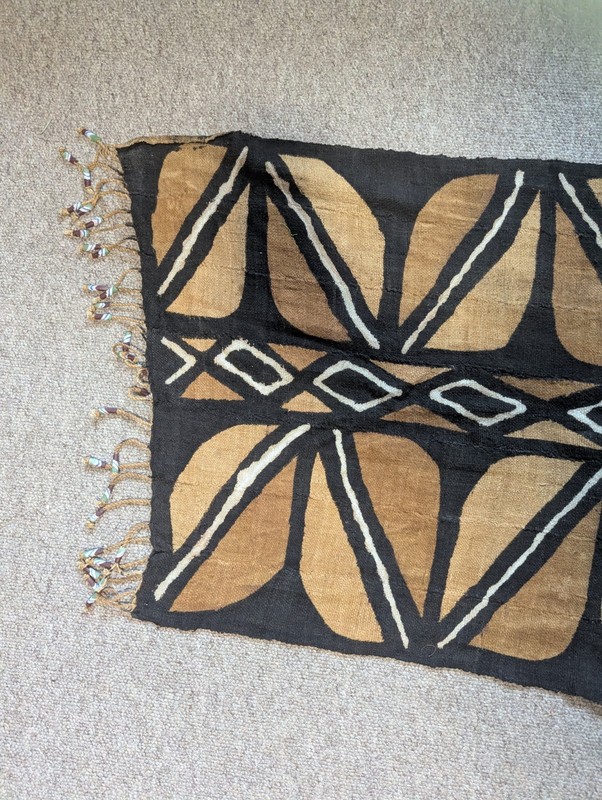 Bògòlan Large Soft Beaded African Brown Woven Mudcloth Textile Mali 130 cms gallery