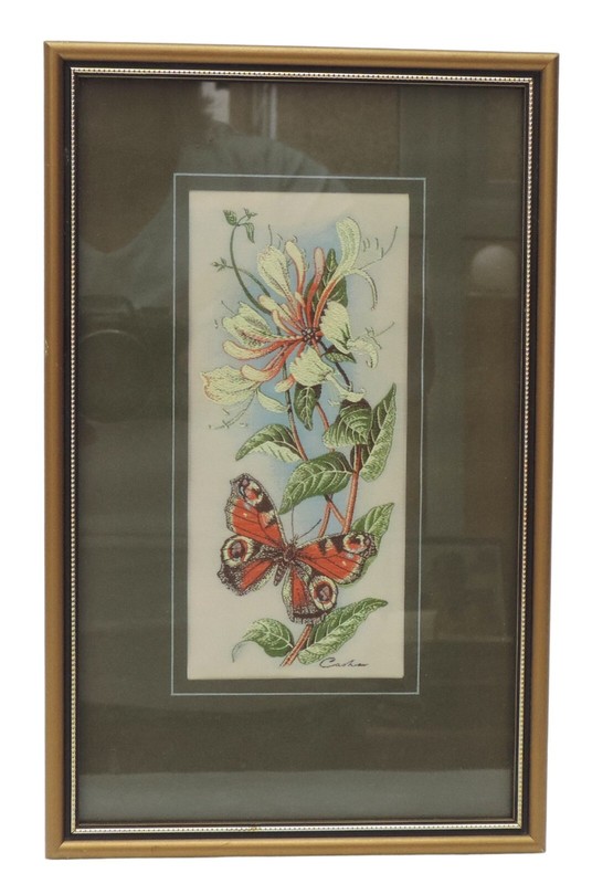 Cash’s of Coventry Woven Silk Picture – Butterflies – Peacock