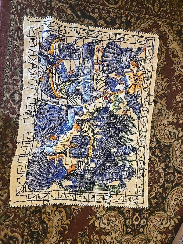 Peruvian Hand Woven Embroidery Uros Island Floating Village 36×24 gallery