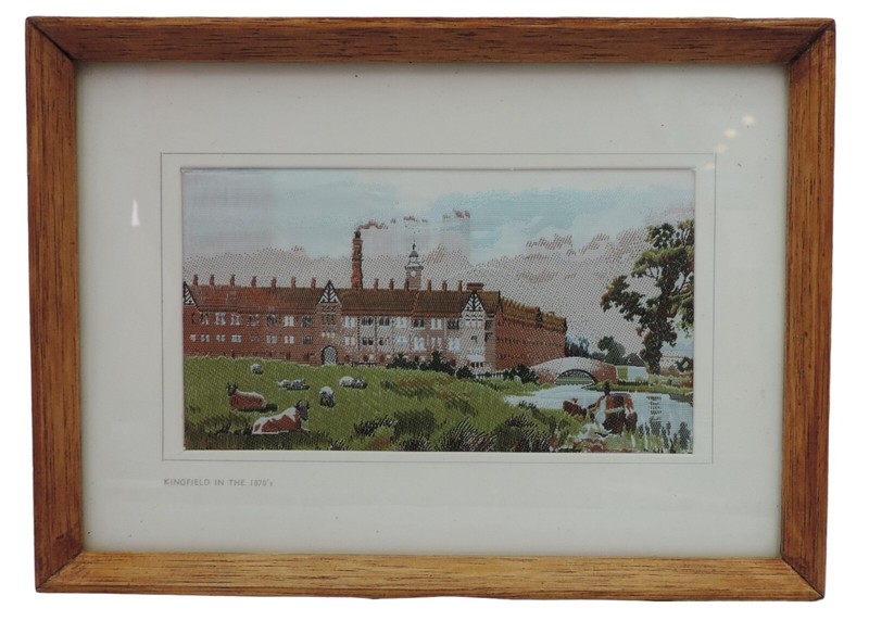 Cash’s of Coventry Silk Woven Picture – Kingfield (Cash’s factory) Coventry 1870