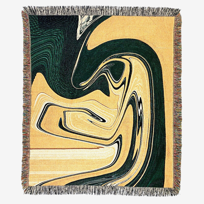 julianthrows: jacquard woven OOAK blanket tapestry «STARLING 1-OFF I» 50inx60in