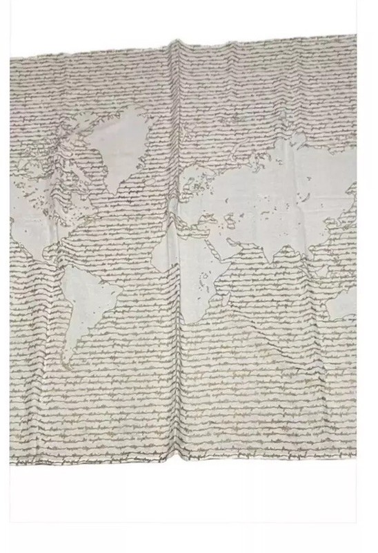 Gold Map Tapestry Wall Hanging Headboard Textile Art New