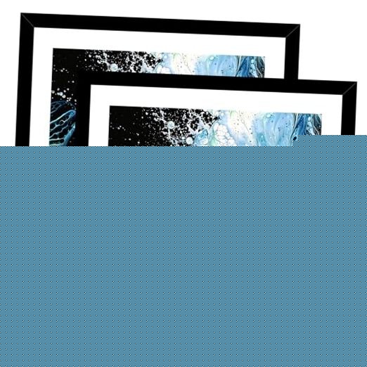 Wood 16×16 Frame Set of with 14×14 Mat, for 40 x 40 cm Diamond Art 2 Black