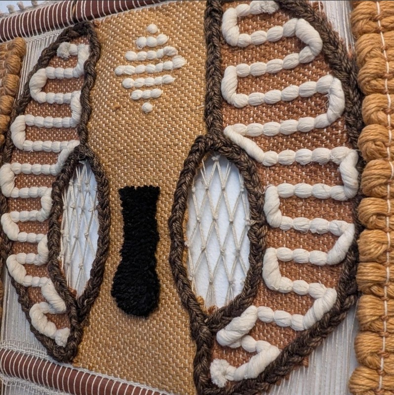 1970s Don Freedman MCM Boho Woven Fiber Art Textile Wall Hanging Owl Tapestry gallery