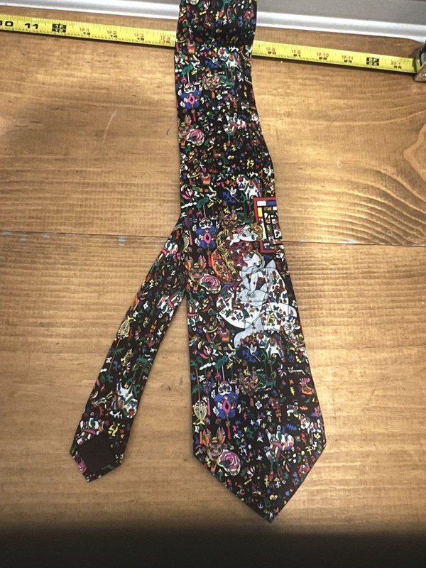 Jiang Tie Feng Silk Tie Rare HTF Pop Art Chinese