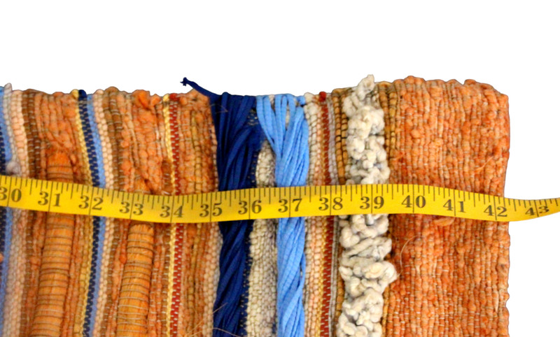 Mid Century Woven Weaving Fiber Textile Wall Art Hanging 39”x 42 1/4” Tapestry gallery
