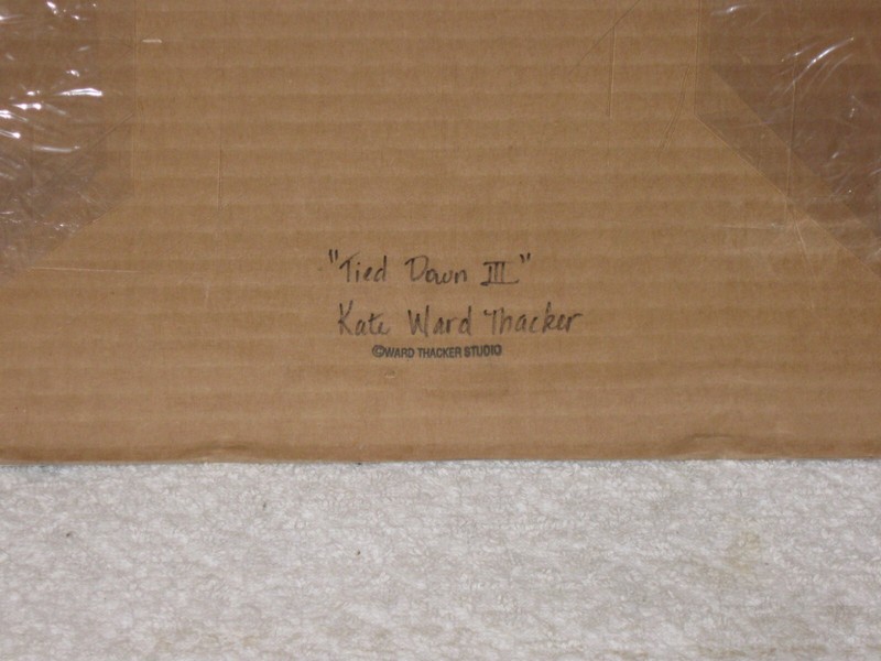 Kate Ward Thacker (Tied Dawn III) Woven Fabric Textiles Art Matted Signed gallery