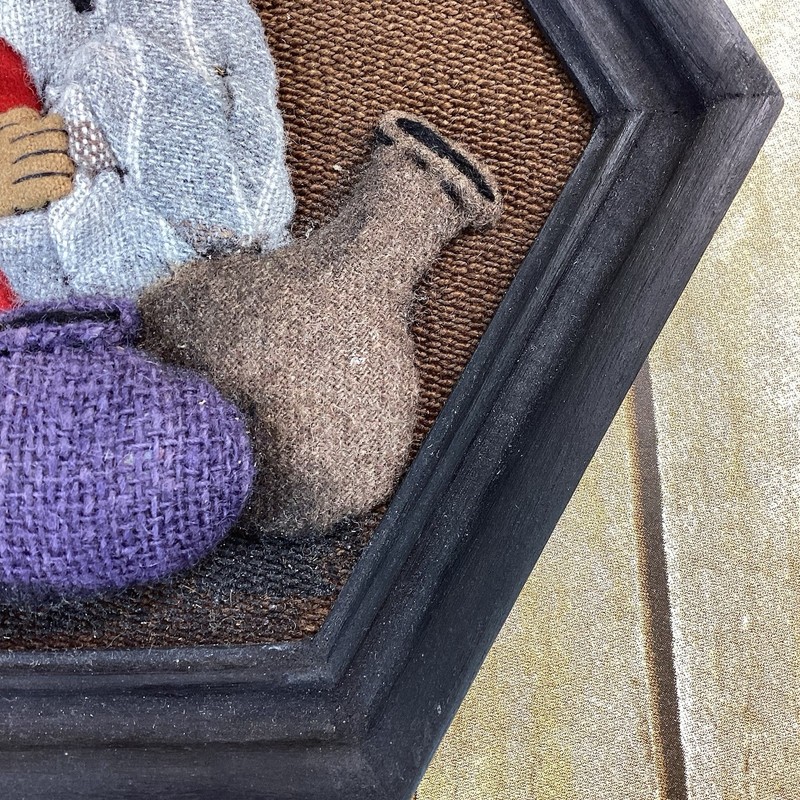 Folk Art Andean Textile Applique 3D Wall Framed Picture Stuffed Fabric gallery