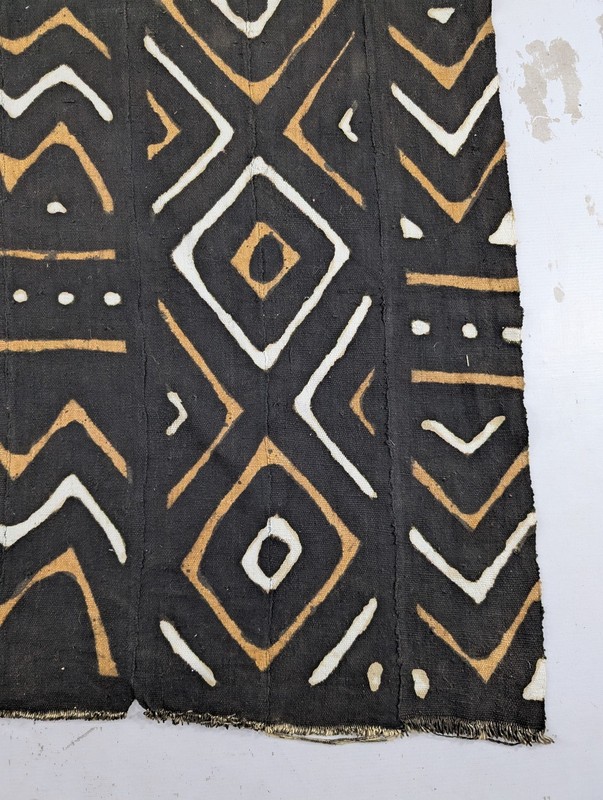 Vintage Traditional Mali Bogolan Mud Cloth Tribal Textile 186x116cm gallery
