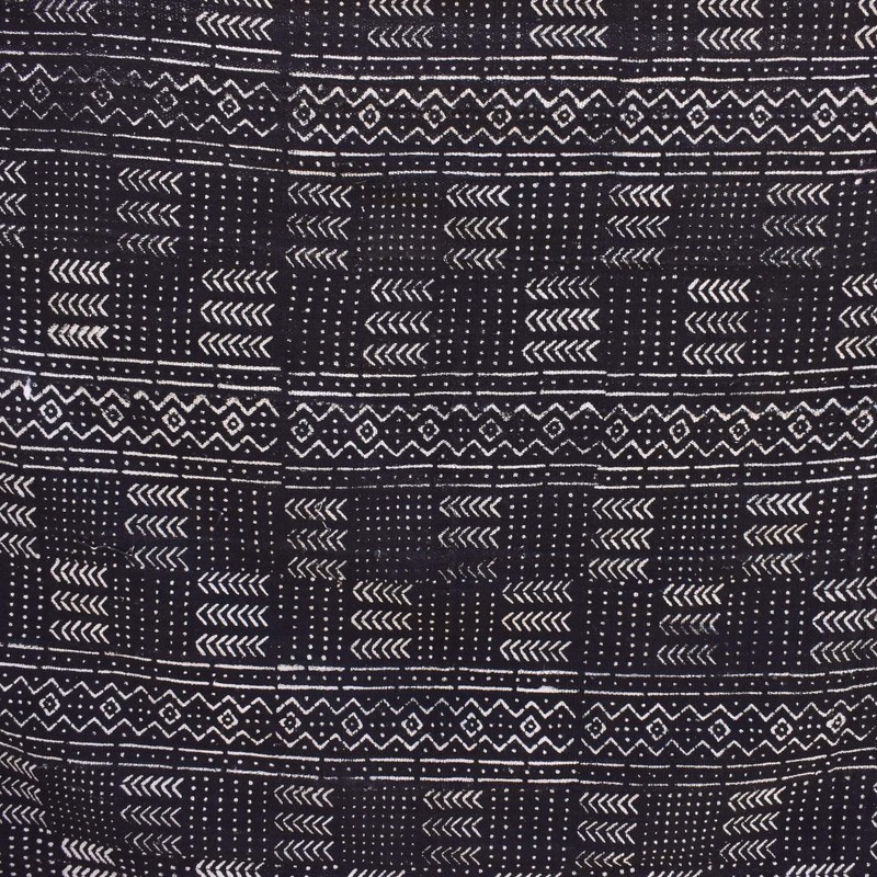 Bògòlanfini Black Mudcloth Textile Mali 60x40.5 inch