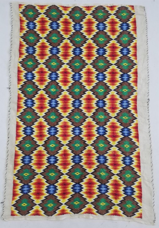 Vintage Italian Bargello Needlepoint Wool Panel 97x63cms