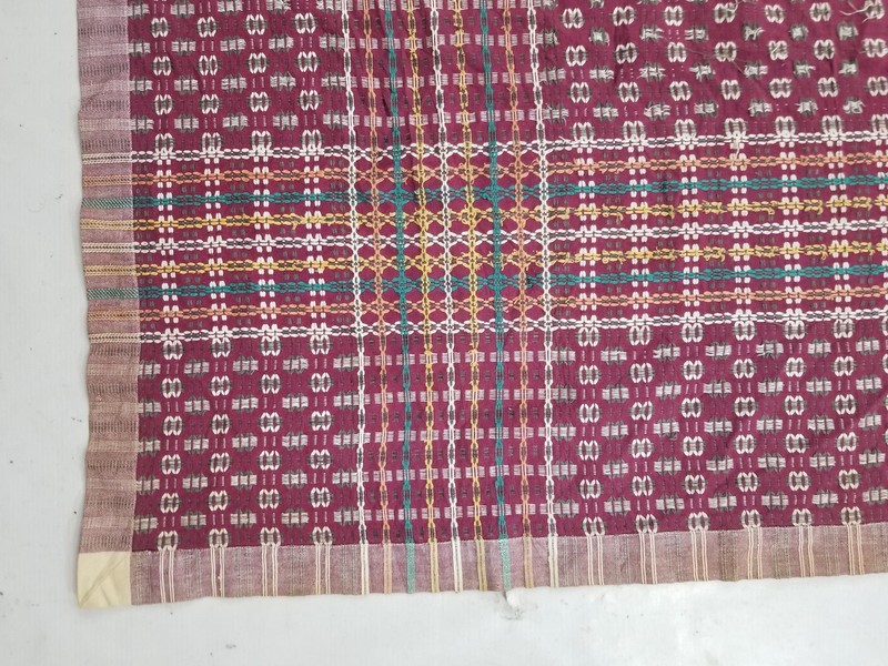 Vintage Handwoven Bangladeshi Nakshi Kantha Style Throw 213x142cm gallery