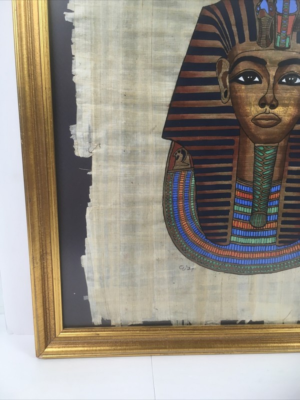 Egypt Head Wall Art Picture Paper/Leaf Like Material Framed 19 5/8”H X 16 5/8”W gallery