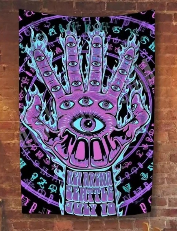 Tool Band poster Artwork ‘Hamsa’ hand by Bill Wood Wall Hanging (med 70x 100cm)
