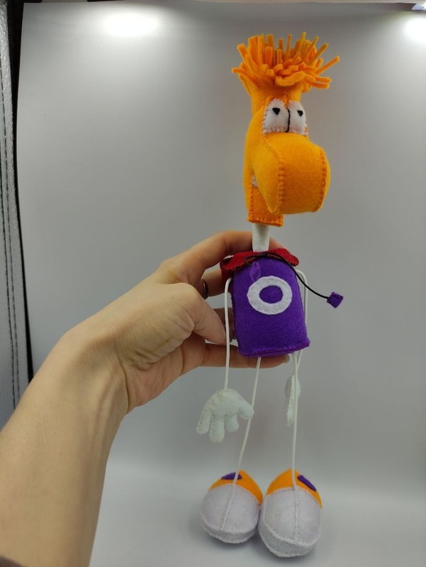 Rayman Origin plush. Custom Plush, hand stitched. gallery