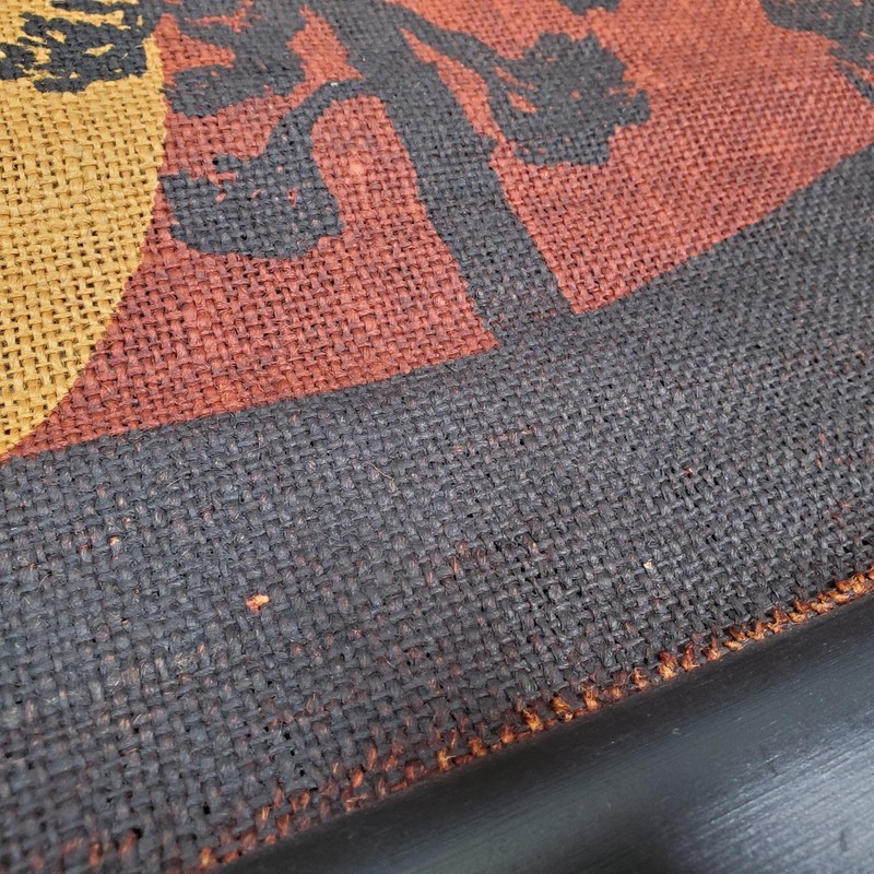 1975 Nellis Inc Sunset #301 Burlap Wall Hanging 25x58 Boho Mid Century Textile gallery