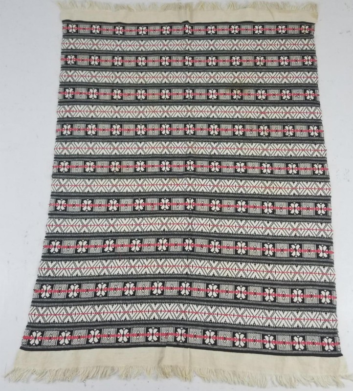 Vintage Traditional Moroccan Handwoven Tribal Textile Panel 51x37in