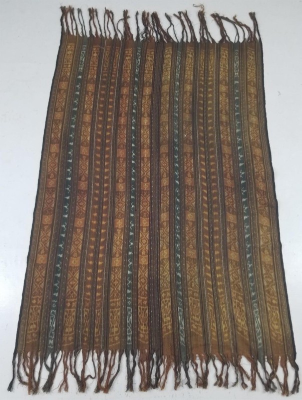 Vintage Traditional Indonesian Handwoven Tribal Ikat Textile Throw 140x100cm