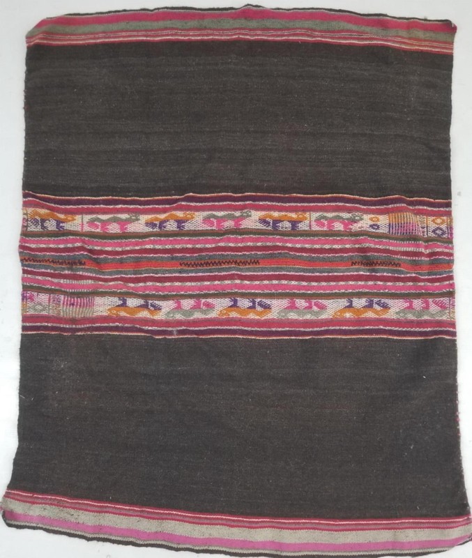 Vintage Peruvian Andean Tribal Handwoven Textile Panel 105x85cm