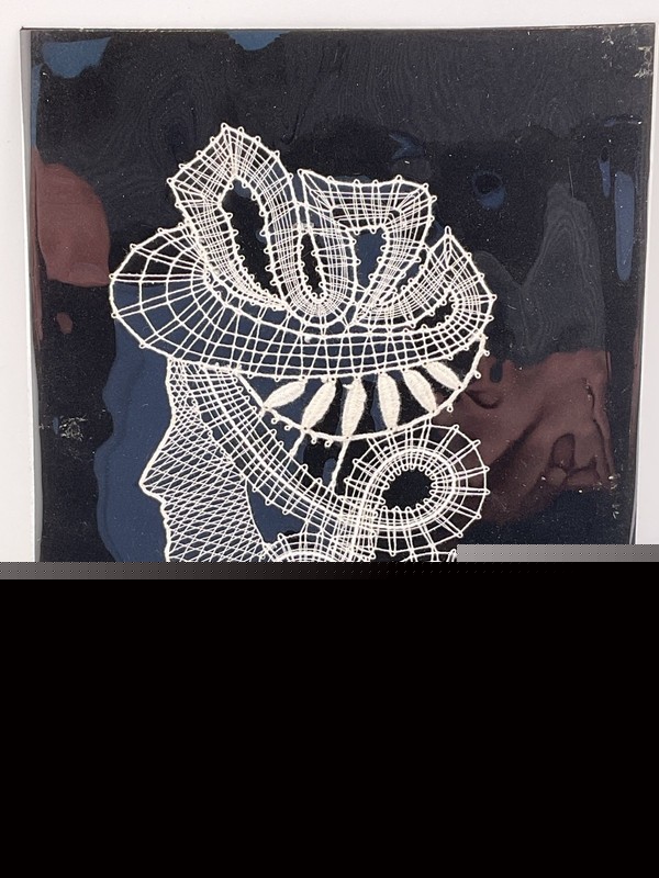 hand made bobbin lace art portrait czech