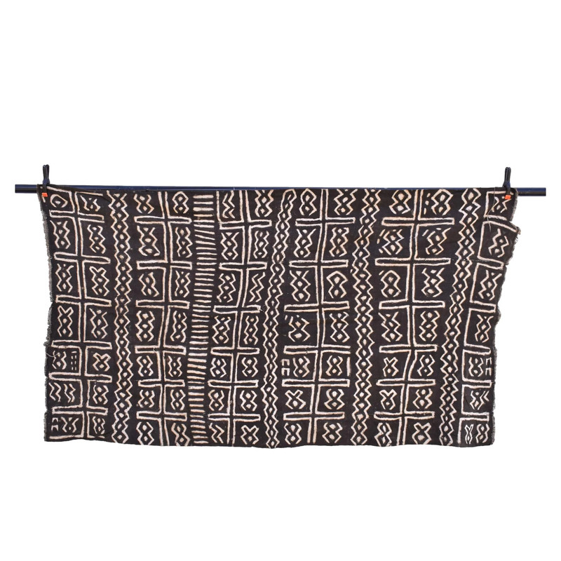 Bògòlanfini Black Mudcloth Textile Mali 55x31 inch gallery