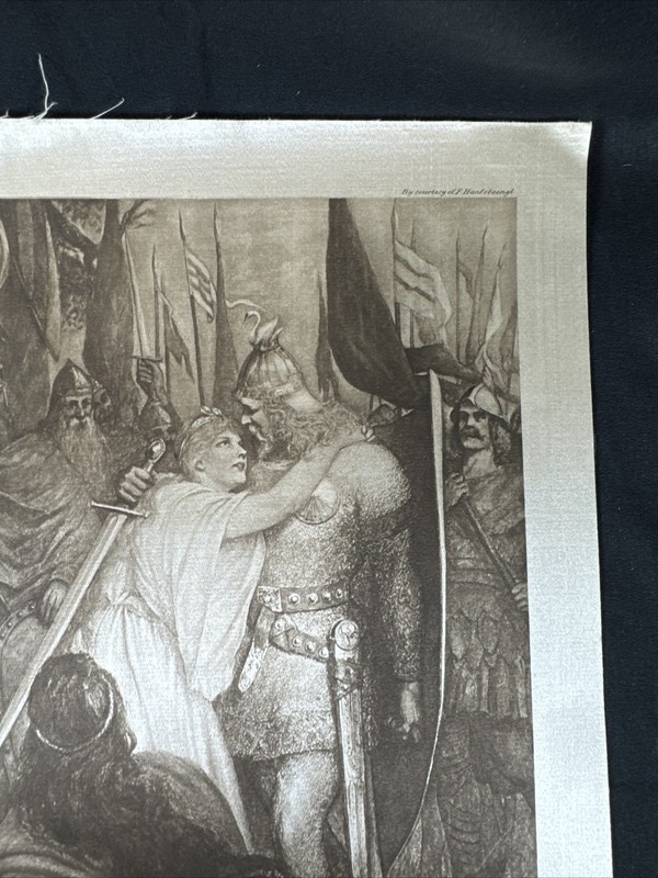 ✨Opera Printing On Silk F. Hanfstaengl Dated 1899 J W Buel 10 3/8”x13 7/8” gallery