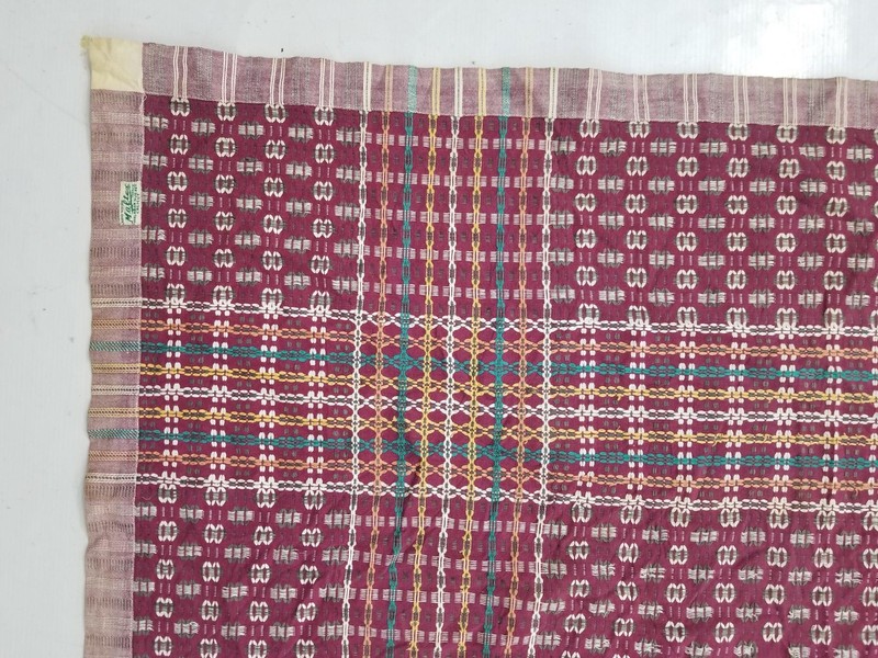 Vintage Handwoven Bangladeshi Nakshi Kantha Style Throw 213x142cm gallery