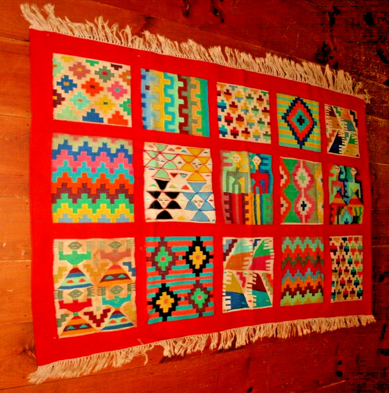 VTG Kilim Rug Gafsa Tunisia African Berber Pictorial Textile Tapestry Folk Art gallery