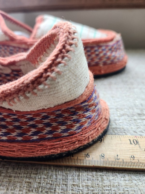 Vtg Persian Galesh Handwoven Slip On Shoes Kalash Ethnic Folk Textile Art Giveh gallery