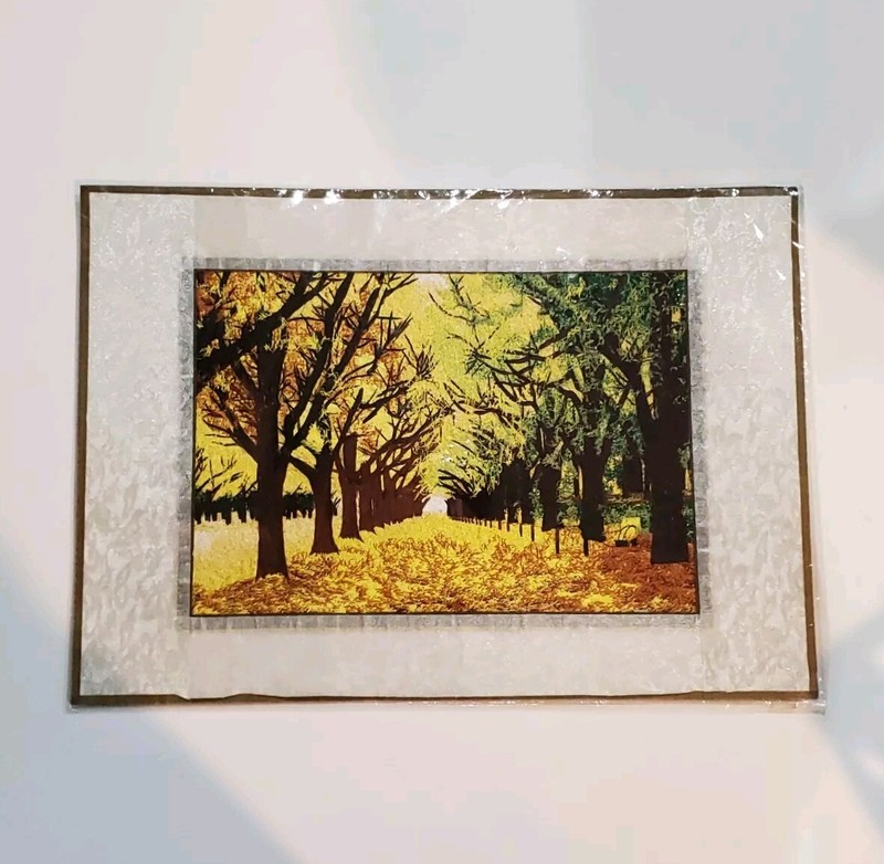 Asain Silk Art Embroidery Golden Avenue FALL Home Decor