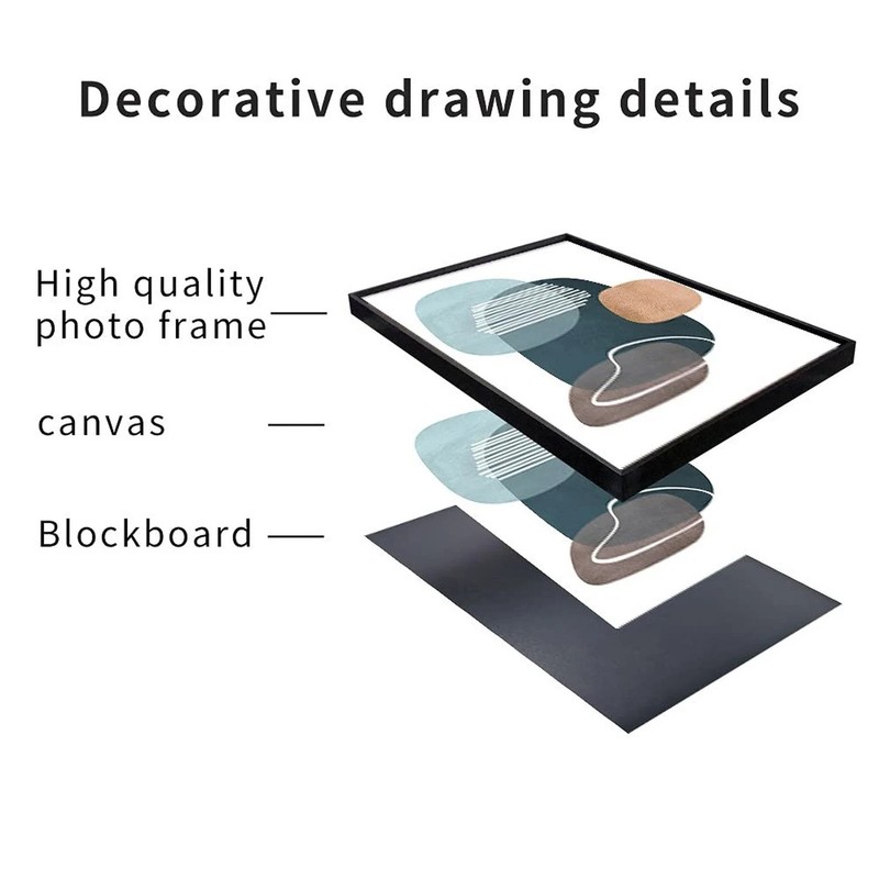 Wall Art 3 Pieces Of Framed Decorative Paintings Abstract Simple Orang... gallery