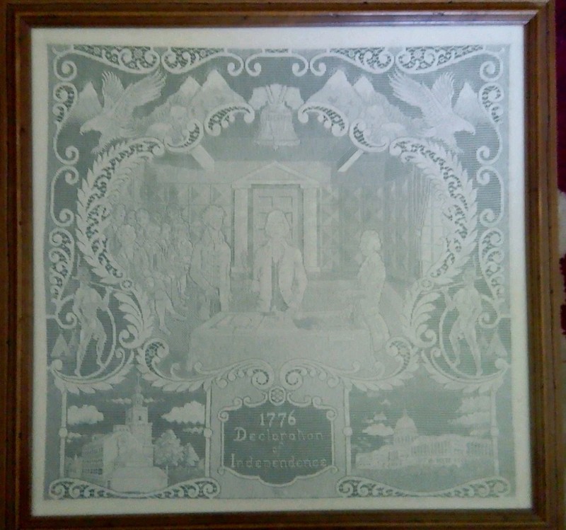 Vintage 20 Pt Nottingham Lace Signing of The Declaration of Independence