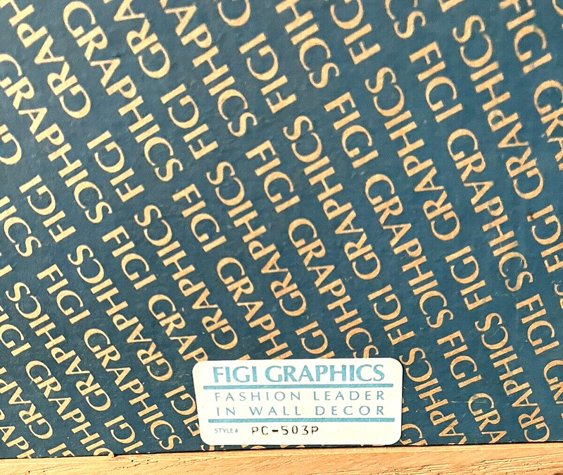 Vintage Figi Graphics Pressed Paper Print Desert Window Signed by Wess gallery