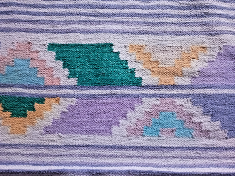 Vintage Traditional Guatemalan Mayan Embroidered Multicolored Textile 146x200cm gallery