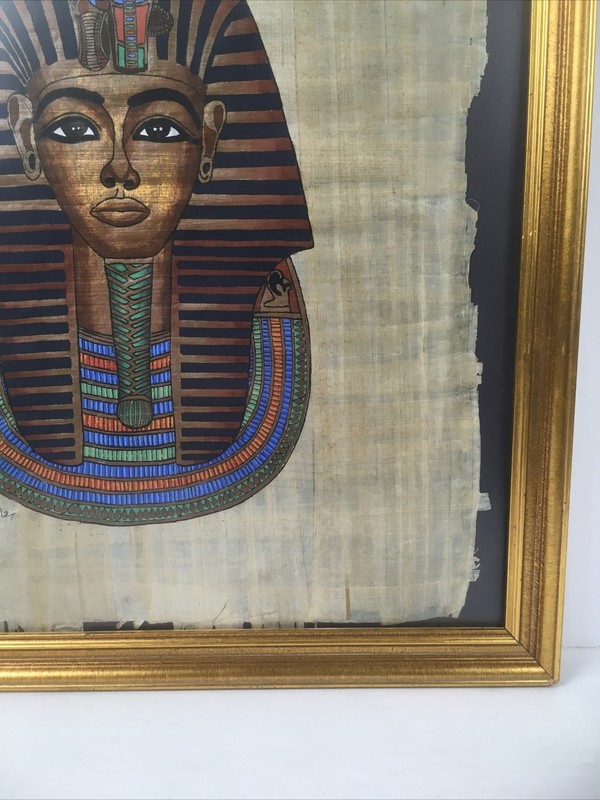 Egypt Head Wall Art Picture Paper/Leaf Like Material Framed 19 5/8”H X 16 5/8”W gallery