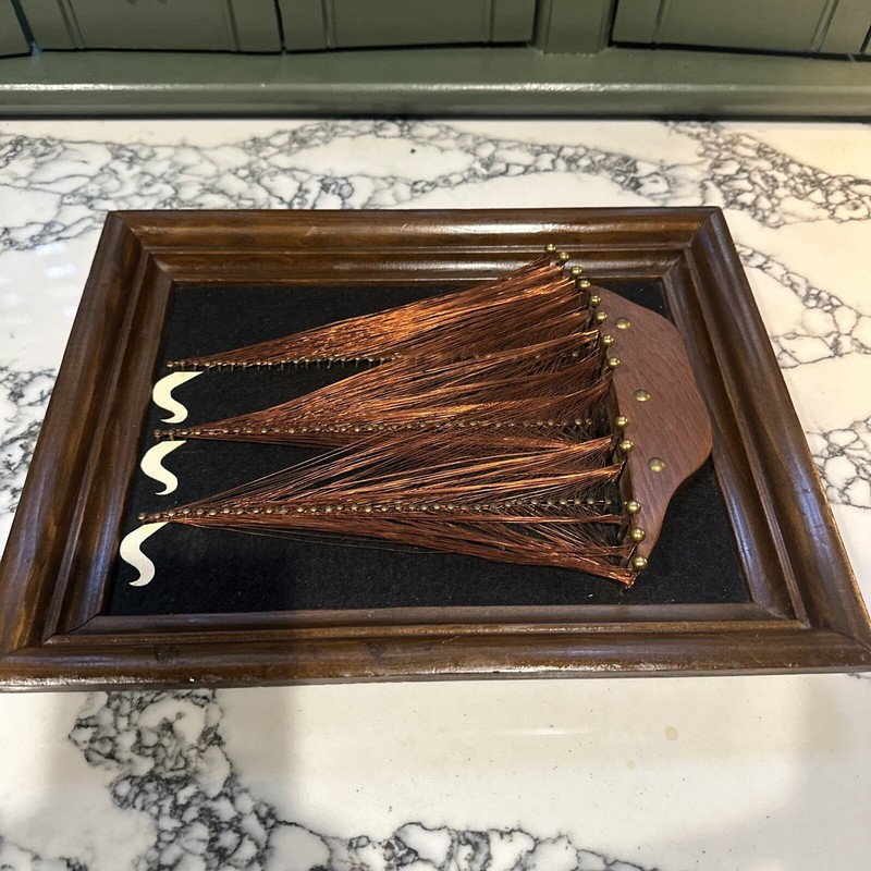 Vintage Wood Sailboat String & Nail 3 D Art Framed Black Velvet Copper 11x14 gallery