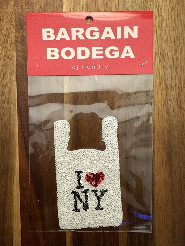 SEALED BRAND NEW CJ Hendry Bargain Bodega LMTD Edition Sequin Patch I Love NY