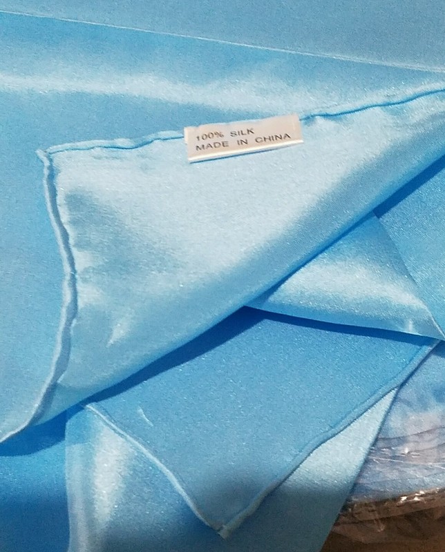 NEW 100% Aquablue Habotai silk blank single silk scarf for silk artist (9×54)