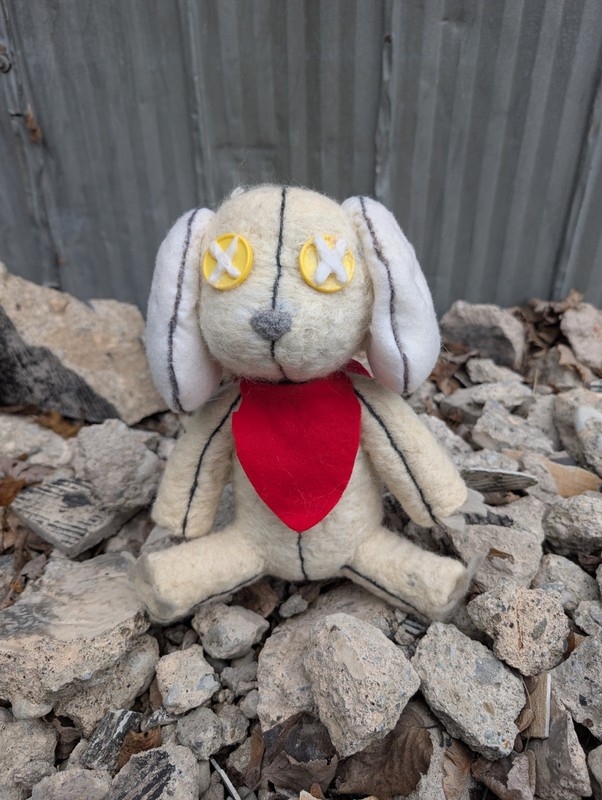 Needle Felted Dog Plush, Gachiakuda Inspired