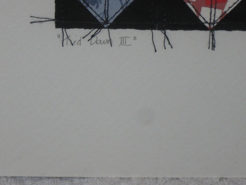 Kate Ward Thacker (Tied Dawn III) Woven Fabric Textiles Art Matted Signed gallery