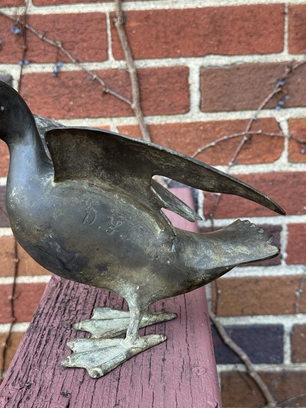VERY RARE VINTAGE 1970's DON FREEDMAN SIGNED BRONZE BRASS DUCK SCULPTURE MCM gallery