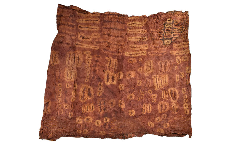Dida Ceremonial Raffia Tie-Dye Textile Côte d’Ivoire 36×36 inch